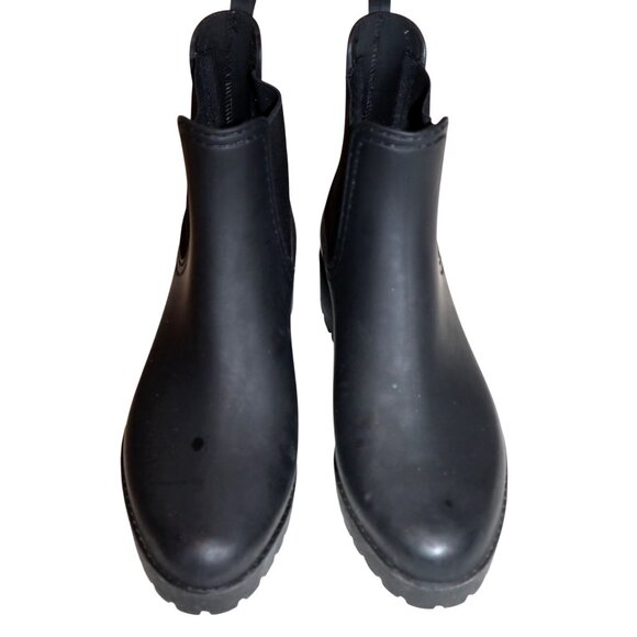 Jeffrey Campbell Matte Black Chelsea Rain Boots Grunge Minimal Streetwear - Picture 1 of 8